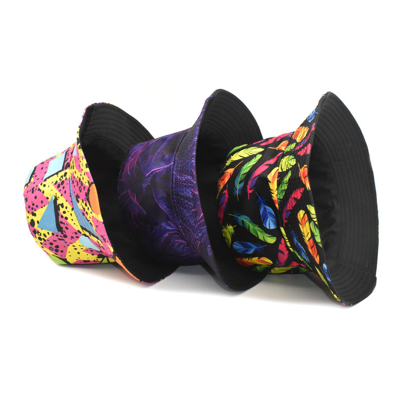 Unisex Fashion Geometric Printing Flat Eaves Bucket Hat display picture 2