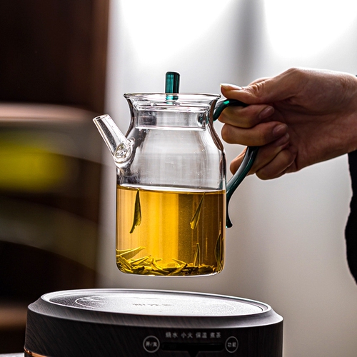 Imitation Song Dynasty high borosilicate glass teapot, high temperature resistant green tea small teapot, open fire electric ceramic stove, home office tea set