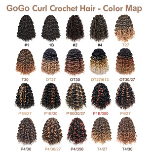 Wig Cross-Border Crochet Hair Curly Hair Gogo Curl Low Temperature Silk European and American Wig Spotwand Curl