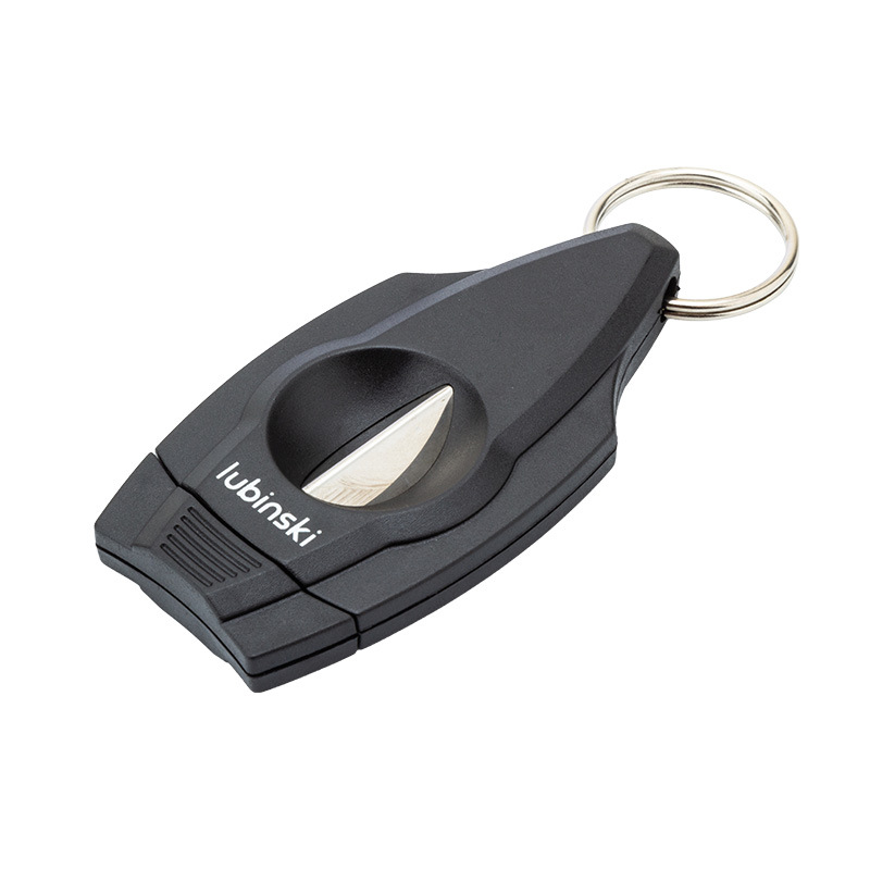 Cortapuros en V de acero inoxidable con llavero, tijeras portátiles para cigarros