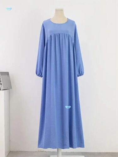 Solid Color Pullover Long Robe Skirt