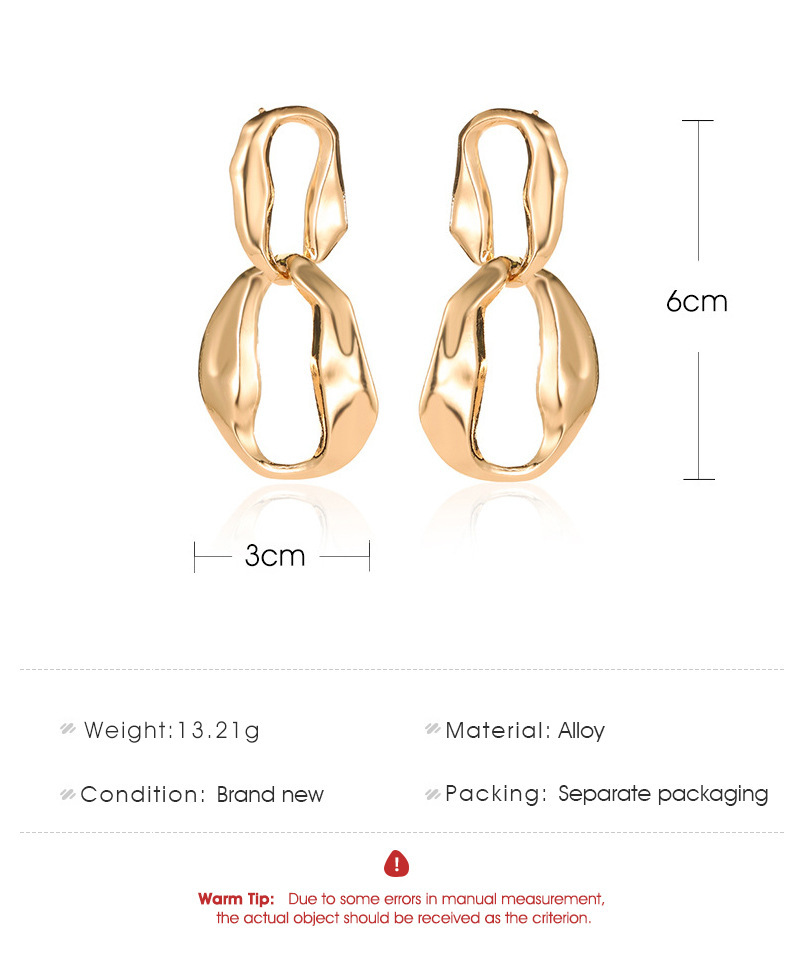 European And American Geometric Exaggeration Simple Personality Metal Earrings display picture 1