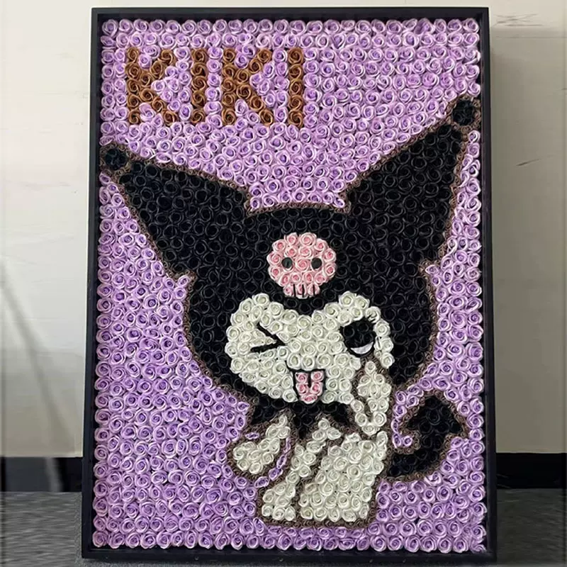 库洛米永生花生日装饰场景布置七夕礼物送女友情人节浪漫定制礼物