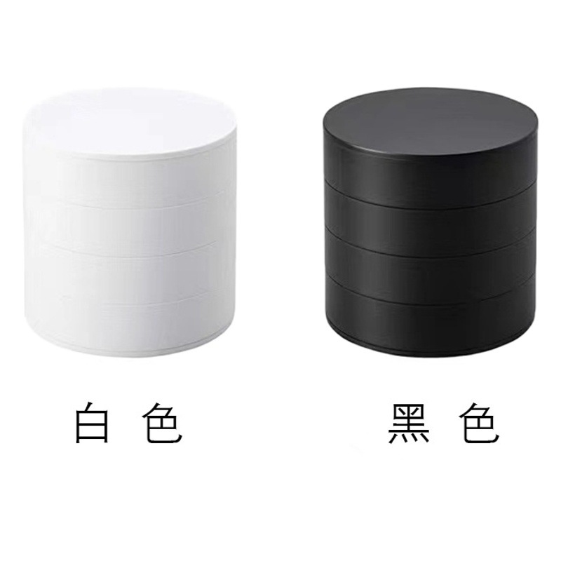 Fuente fabricante nórdico estilo simple espejo giratorio caja de joyería escritorio multi-capa caja de joyería collar accesorios para el cabello caja de almacenamiento image 1