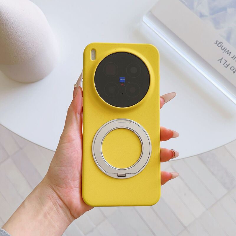Suitable for Vivox300Ultra Skin-Feel Sandstone Phone Case Iqoo15 Magnetic Rotating Stand Contrasting Color Protective Cover Suitable for Vivox300Ultra Skin-Feel Sandstone Phone Case Iqoo15 Magnetic Rotating Stand Contrasting Color Protective Cover