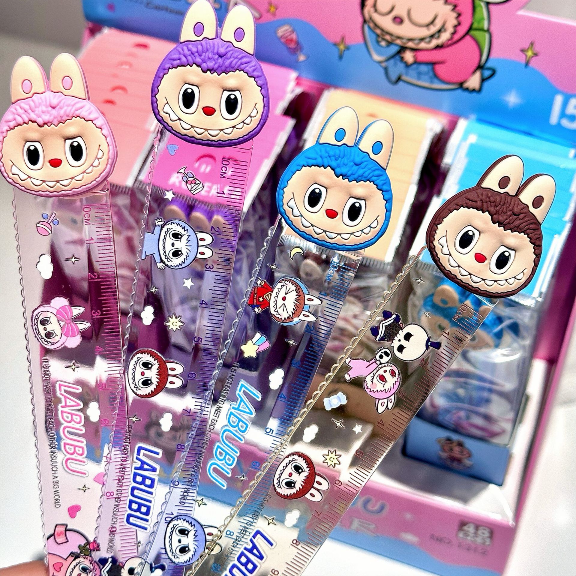 Paño pequeño pegamento suave modelado 15cm regla recta de alto valor creativo regla de onda para estudiantes de papelería pequeños regalos