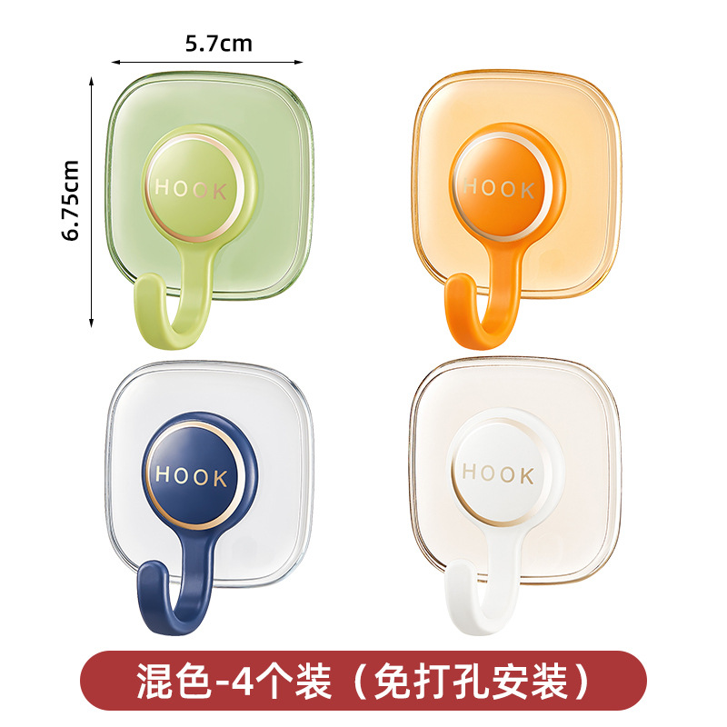 Gancho sin perforar adhesivo fuerte puerta de carga trasera gancho pegajoso cocina baño pared inconsútil mochila estante colgante