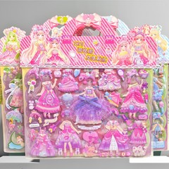 DIYレーススカート立体着せ替えシール子供漫画二重立体シーン着せ替えお姫様装飾シール