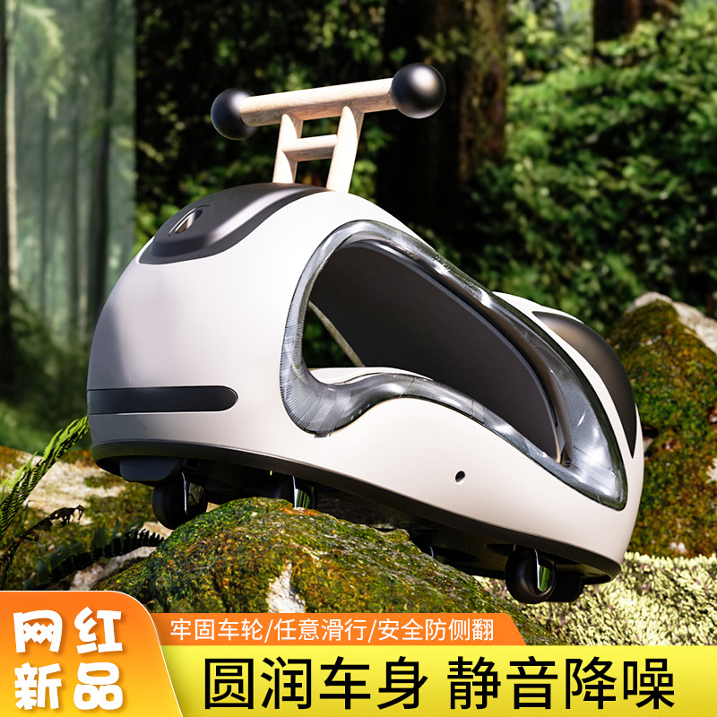 Coche de patinaje de maní para niños de 1 - 3 años de edad, coche de patinaje para niños y niñas se puede sentar en un coche de juguete anti-rollback deslizante