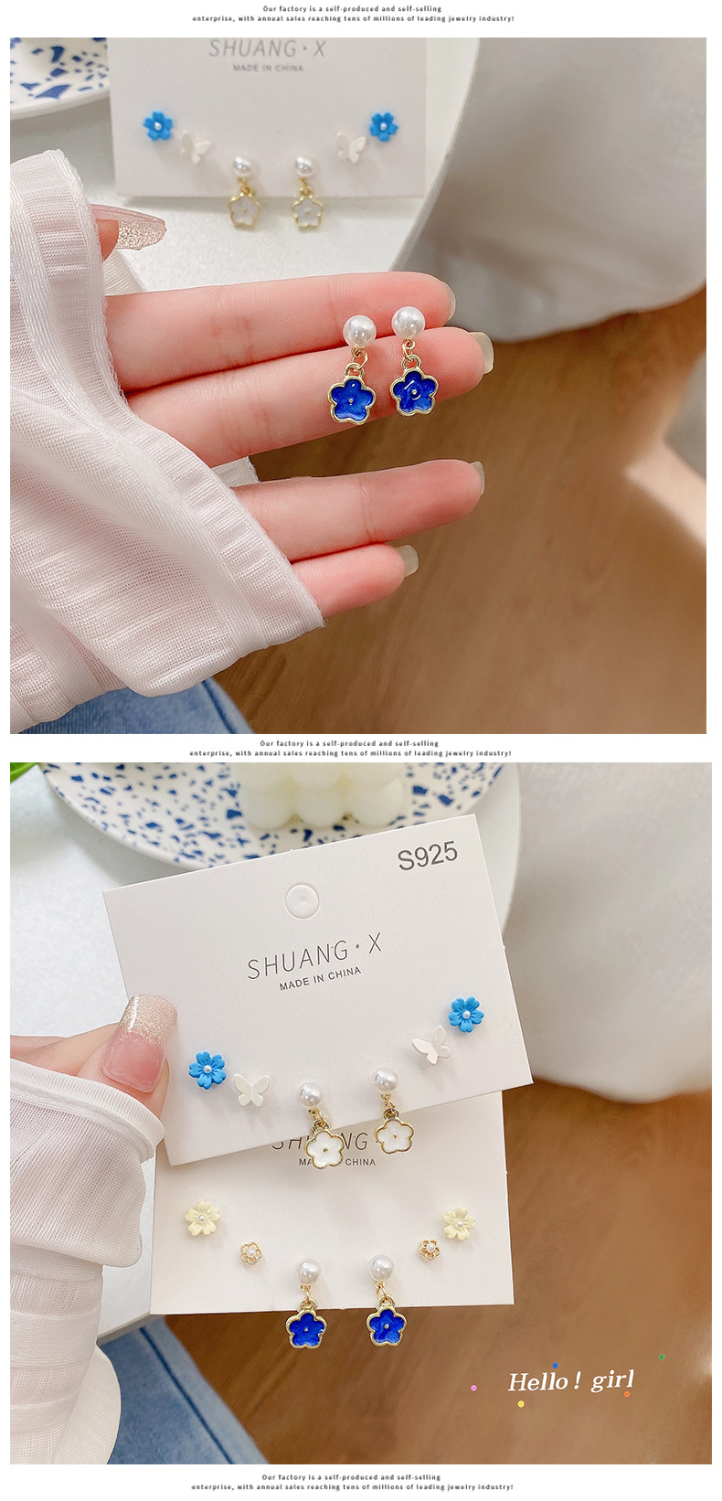 1 Set Fashion Flower Alloy Inlay Artificial Pearls Womenu0027S Ear Studs