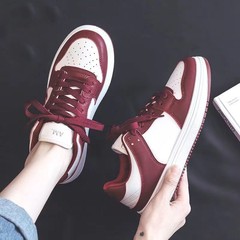 女鞋小白鞋2025新款春秋季鞋子女小众百搭红色运动板鞋工厂批发