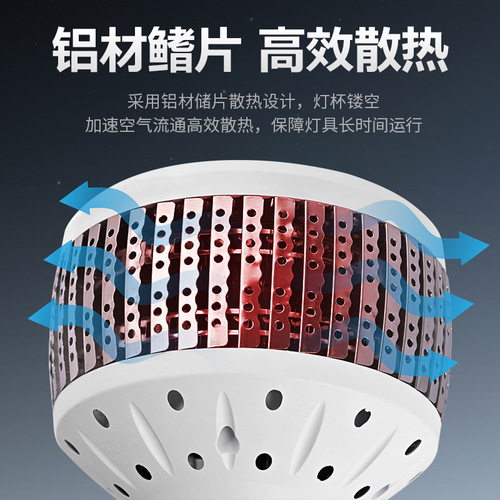 Led fin bulb high power strong heat dissipation e27 screw aluminum engineering lamp energy saving lamps wholesale 
