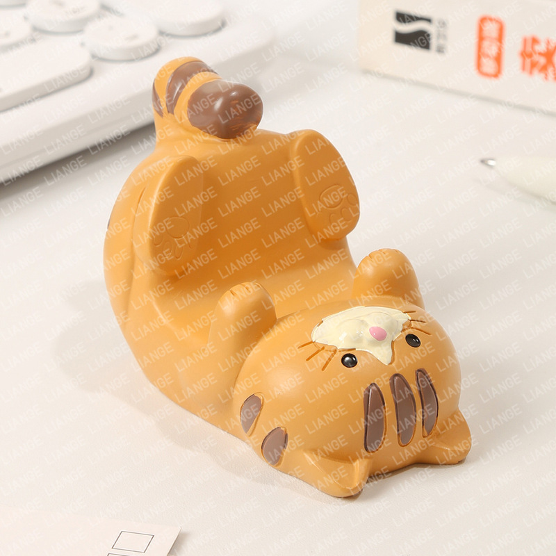 猫型スマホスタンド メガネスタンド 高級感 ニッチな装飾品 レジン工芸品 クリエイティブな置物|undefined