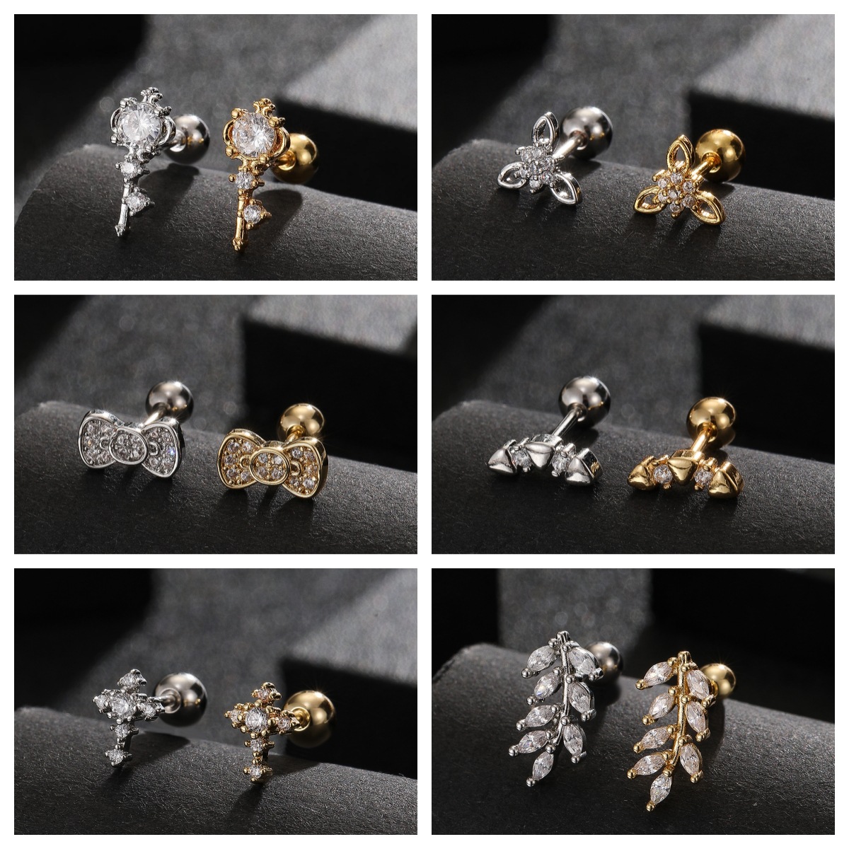 Labret stud lip piercing jewelry styling detail