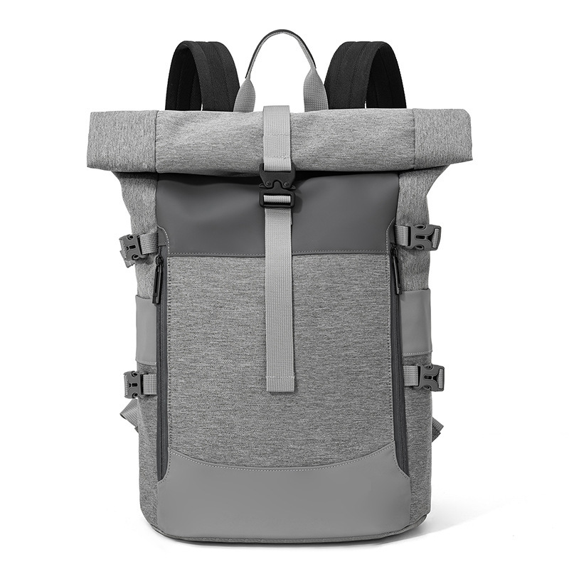 New cross-border roll-top couple's casual travel expandable backpack, trendy college student commuter laptop backpack New cross-border roll-top couple's casual travel expandable backpack, trendy college student commuter laptop backpack