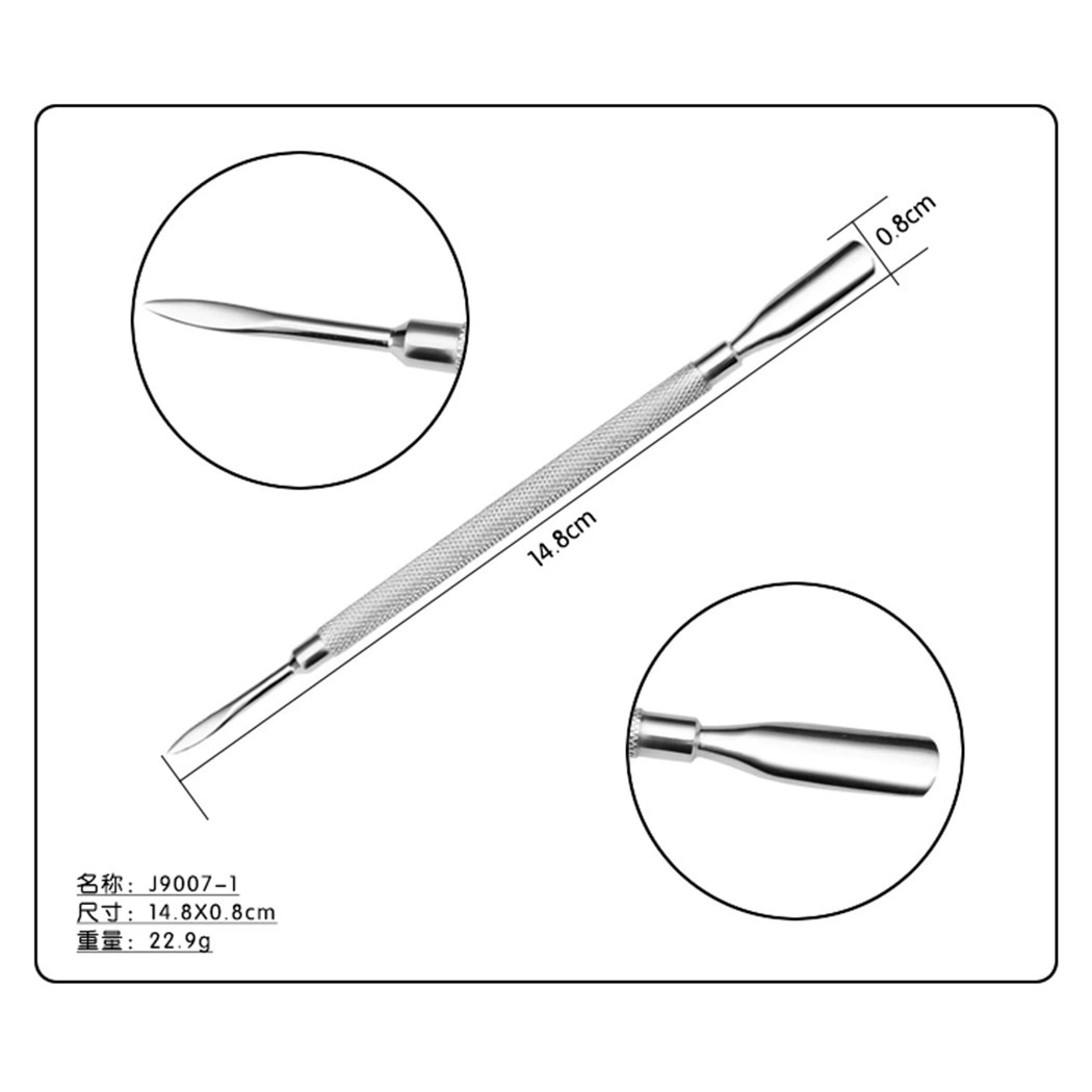 J9007-1 Фабрика оптовой продажи ногтей сталь толкать нержавеющая сталь двуглавый гвоздь для удаления ногтей сталь толкать ногтей инструменты