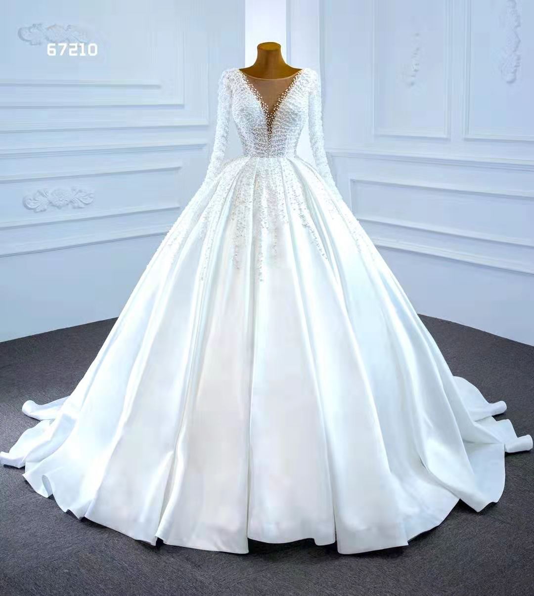 Wedding dress 2020 new slim puff skirt t...