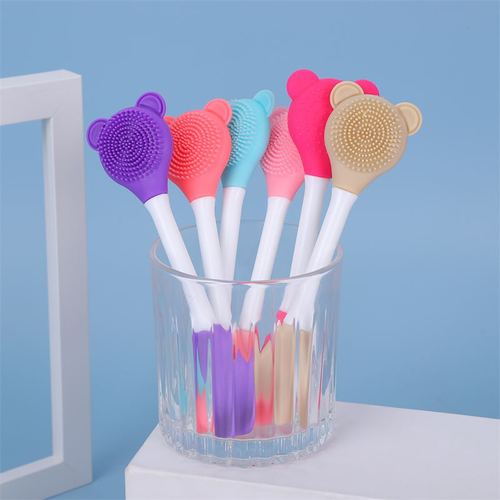 Silicone brush, double-ended, double-sided, face wash, makeup brush head, easy to clean, delicate texture, soft and skin-friendly, beauty tools, etc.