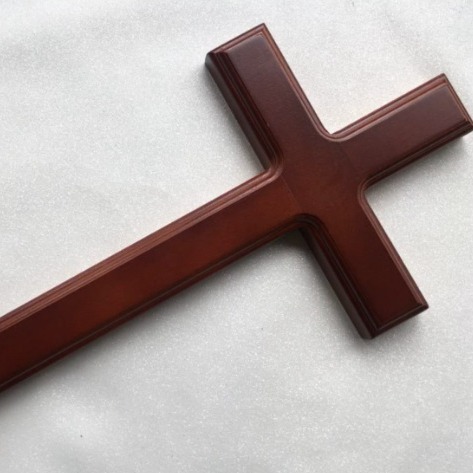 外贸精品红木紫檀楼木色32厘米纯实木十字架壁挂件礼物礼品