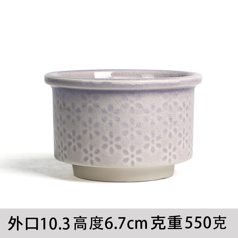 工厂直销网红印章陶瓷花盆大口径内里粗陶透气盆多肉花盆绿植花盆|undefined
