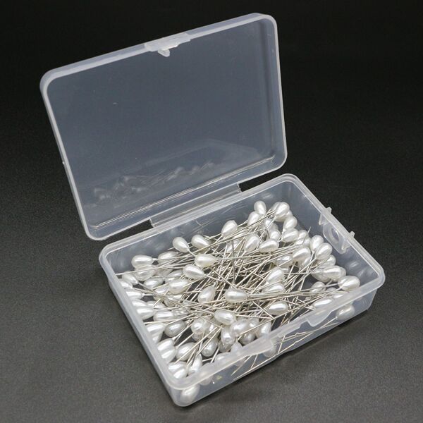 Cross-border wholesale 4 sizes of white nickel-plated pear-shaped…