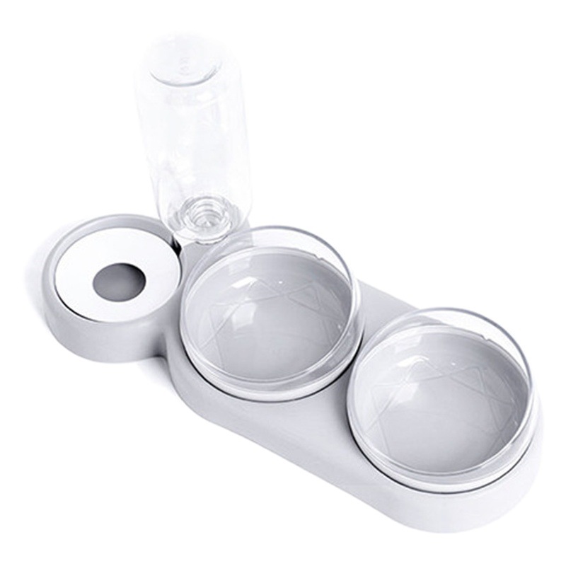 Comedero para gatos, comedero para mascotas, dispensador automático de agua y alimento para gatos, comedero doble integrado para perros, comedero antiderrames al por mayor.