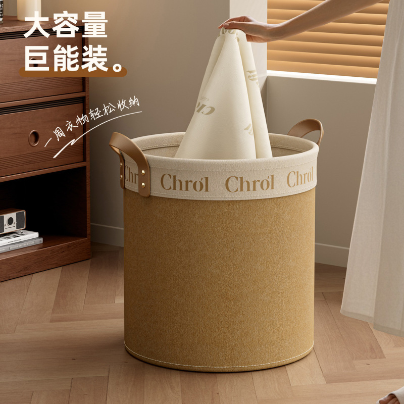 丸い桶の汚い服のかごの高い顔の値の汚い服の収納かごの大容量の家庭用の収納かごは服の収納の神器を入れます。|undefined