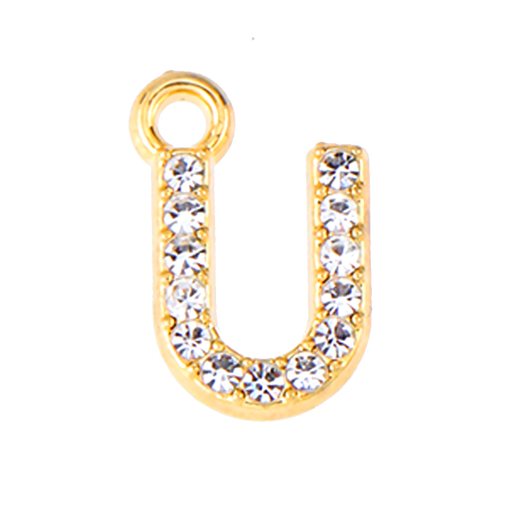 53g Weight Pendant Jewelry Making Type 13mm Jewelry Making Size Artificial Diamond Inlay Material DIY Jewelry Accessories Classification 50 PCS/Package Quantity Alloy Material Letter Pattern Plating Design Elegant, Simple Style, Streetwear Style 50 PCS/Package 13mm Alloy Artificial Diamond Letter Pendant 27