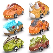 跨境恐龙玩具恐龙车滑行车停车场弹射车货柜车所搭配的PVC小汽车