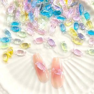 Internet celebrity flash Starry Sky Candy nail jewelry colorful cute macaron candy diy accessories tiktok live broadcast