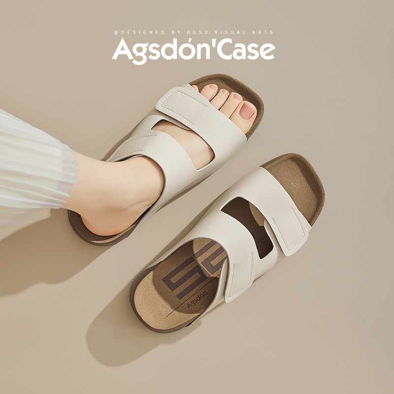 Augustion Toast Pantuflas para mujer 2025 nuevo estilo verano plataforma con falda sandalias blancas de Birkener