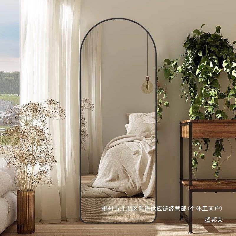 Fábrica directa de espejo de cuerpo entero espejo de suelo red doméstica espejo de ropa tienda de ropa espejo de prueba de dormitorio de chicas colgando la pared image 1