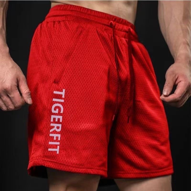 Maiba fitness GYM deportes de secado rápido pantalones cortos de malla transpirable hombres verano americano casual entrenamiento de baloncesto suelto 5