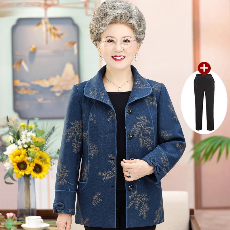 奶奶春秋款外套中老年人特大码上衣女胖妈妈春装200斤老太太衣服|undefined