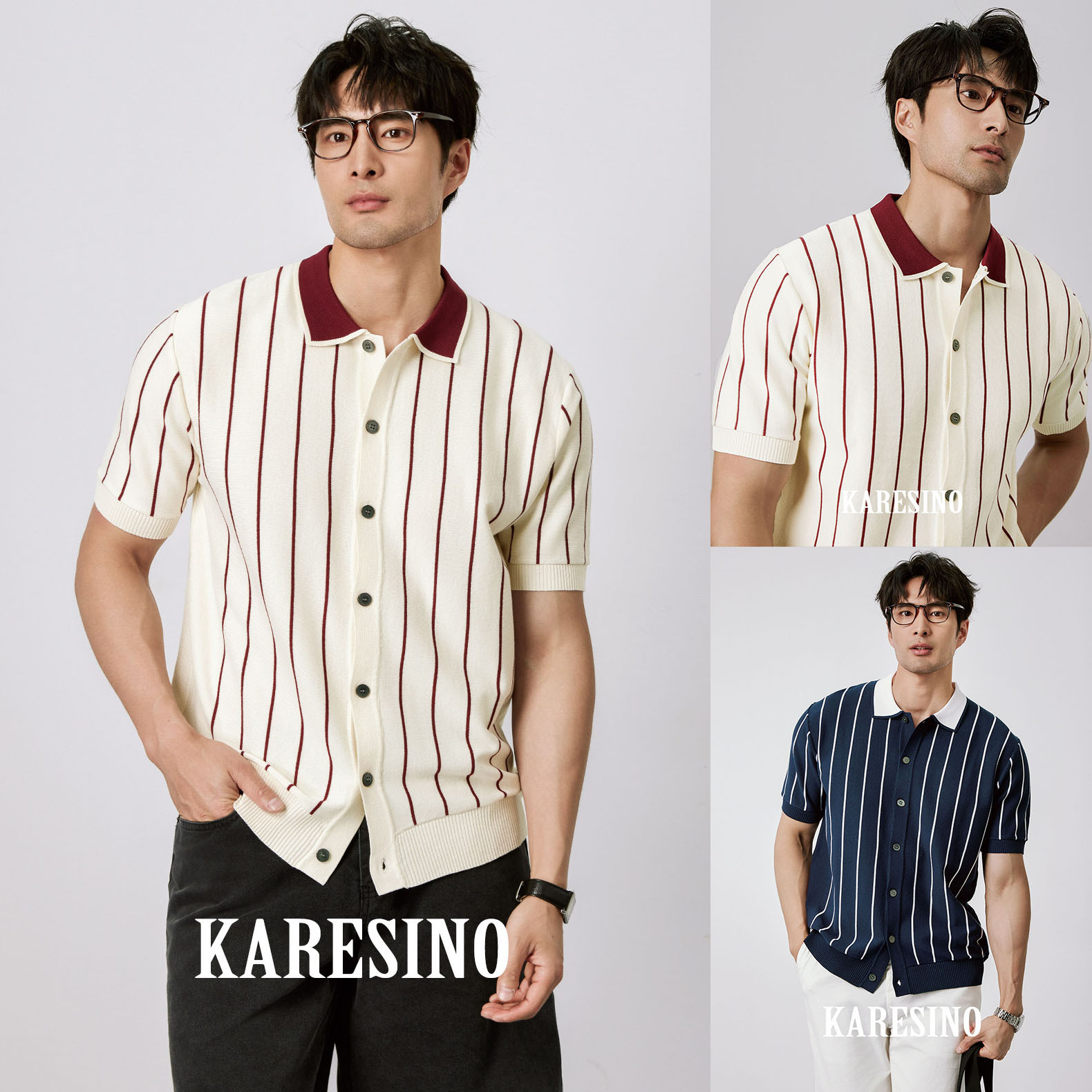 Polo camiseta de punto camiseta de manga corta hombre cardigan rayas viejos negocios de verano transfronterizo transpirable fábrica al por mayor