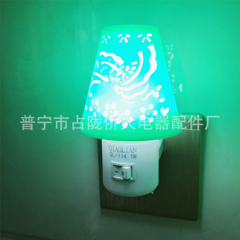 Interruptor de enchufe de hongo con lámpara de noche LED lámpara de iluminación enchufable con lámpara de dormir