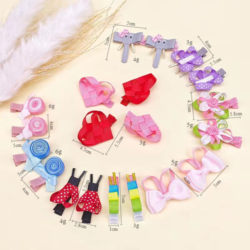 21001 Handmade Ribbon Bow Hairpin Three-dimensional Small Animal Headdress Creative Ribbon Threaded Hairpin