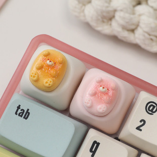 In-Stock Cross-Border Hot-Selling Personalized Keycap Resin Cartoon Bear 3D Mechanical Keycap Cute Esc Key Keycap
