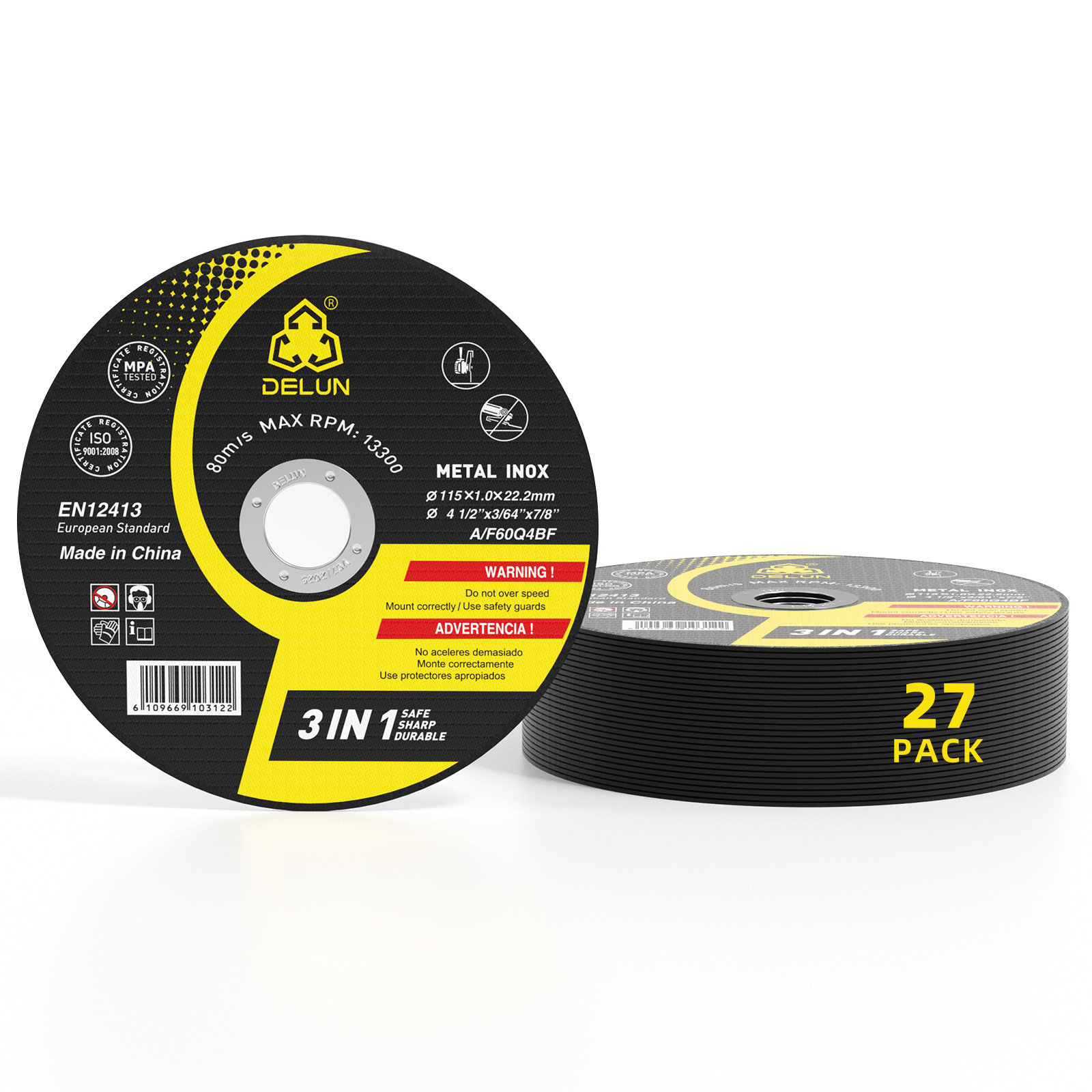 4.5寸27/55件套装切割打磨抛光铁不锈钢115mm切割片