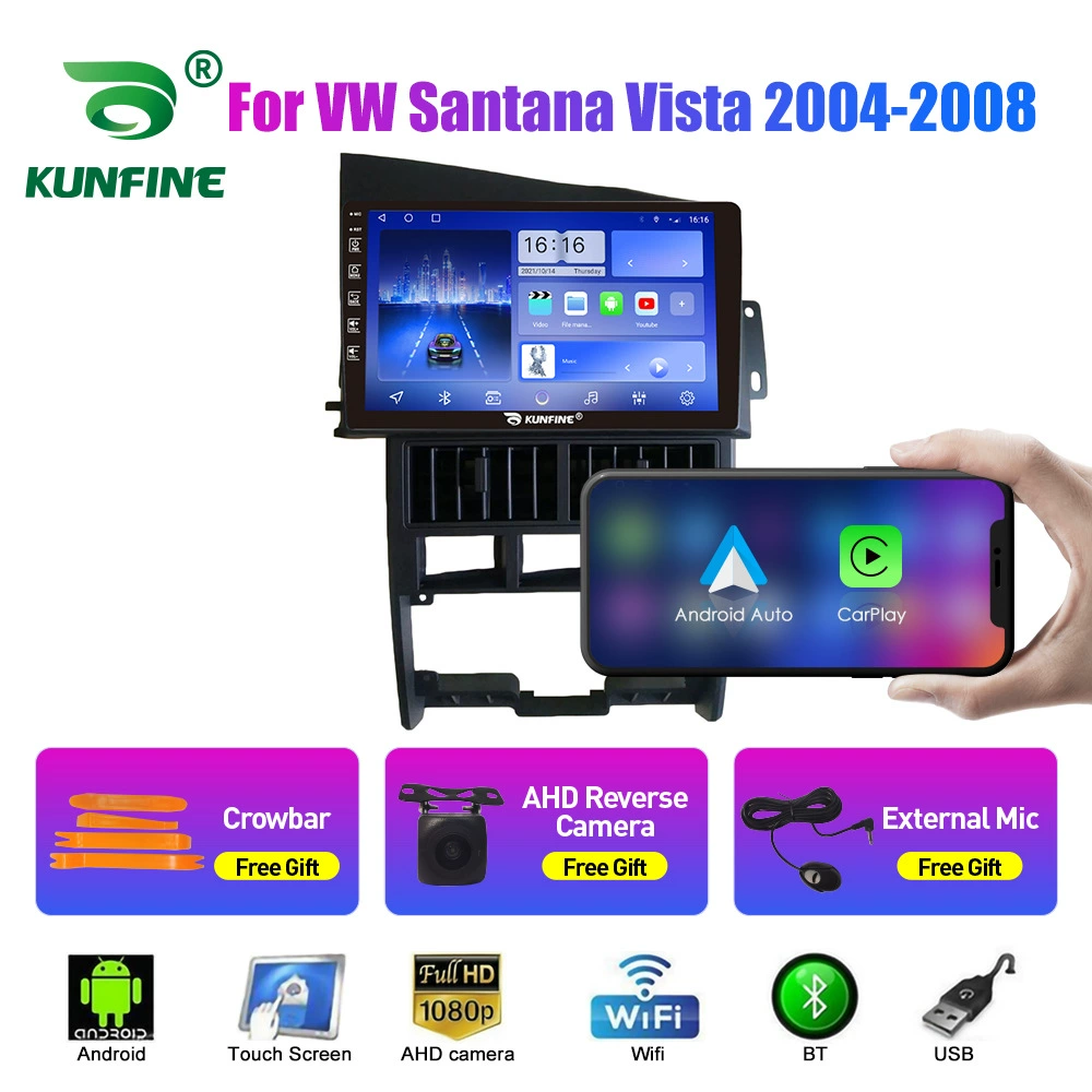 Подходит для Volkswagen Santana Zhijun 2004-2008 Android навигатор GPS разворот изображение крепление на автомобиль, all-in-one