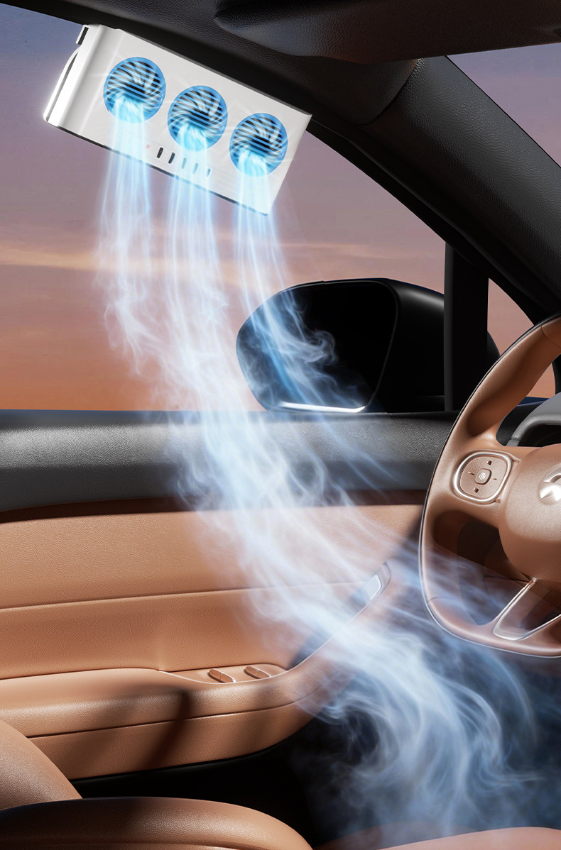 Solar-Powered Car Exhaust Fan, Summer Car Cooling Fan, Car Air Circulator, Smoke Exhaust Fan
