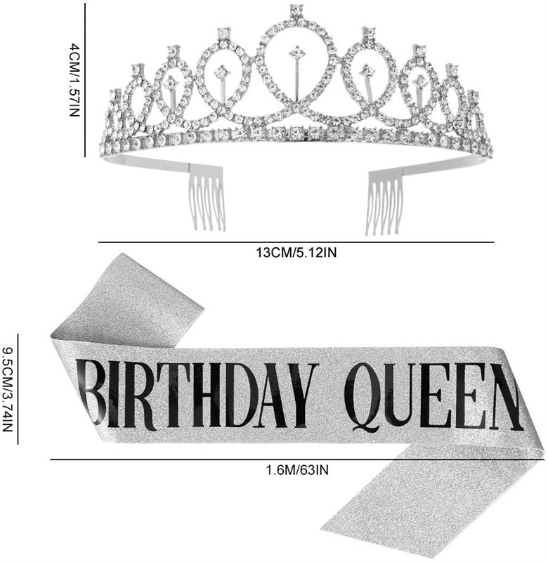 50g Weight Birthday Letter Crown Cloth Party Costume Props