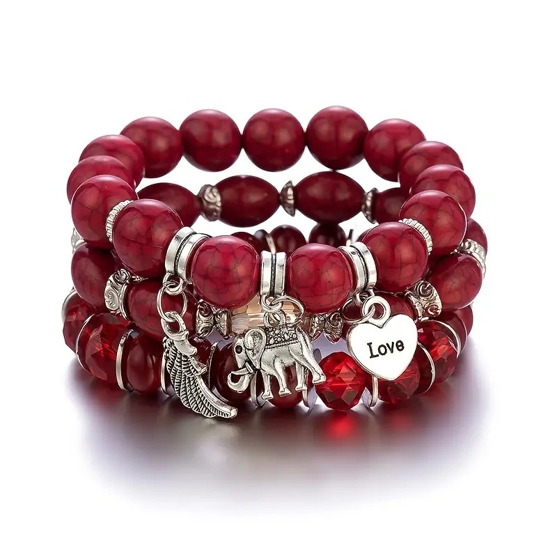 Classic Style Round Alloy Beaded Women's Bracelets display picture 2