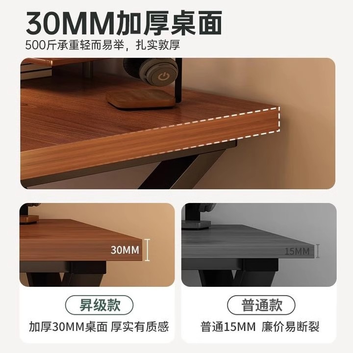 Escritorio de computadora Escritorio de escritorio para el hogar Escritorio de dormitorio doble simple Escritorio de deportes electrónicos Escritorio para estudiantes Escritorio de aprendizaje