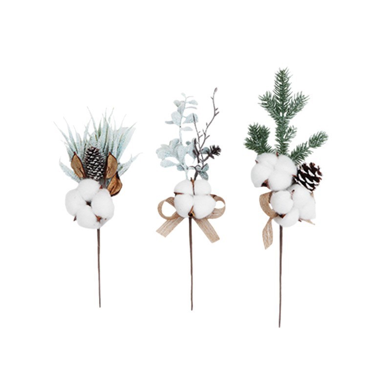 国境を越えて綿花の乾いた花の木綿の枝を供給するクリスマス家庭装飾綿花の枝アマゾンクリスマス綿花の小枝|undefined