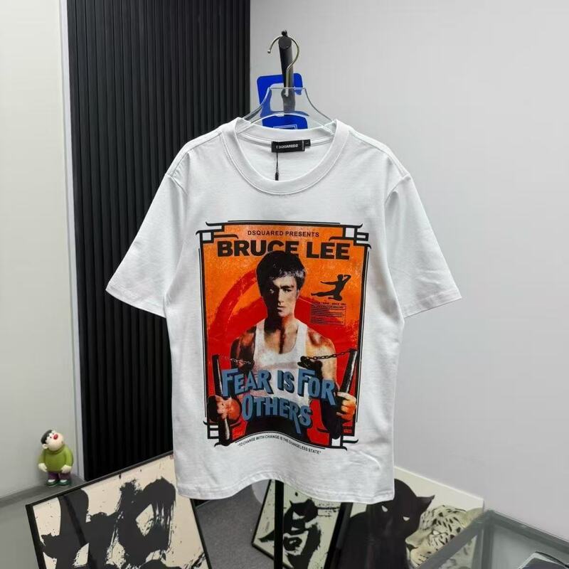 High-Quality D2 Bruce Lee Short-Sleeve T-Shirt, Cross-Border Round-Neck 230g Heavyweight Pure Cotton T-Shirt High-Quality D2 Bruce Lee Short-Sleeve T-Shirt, Cross-Border Round-Neck 230g Heavyweight Pure Cotton T-Shirt