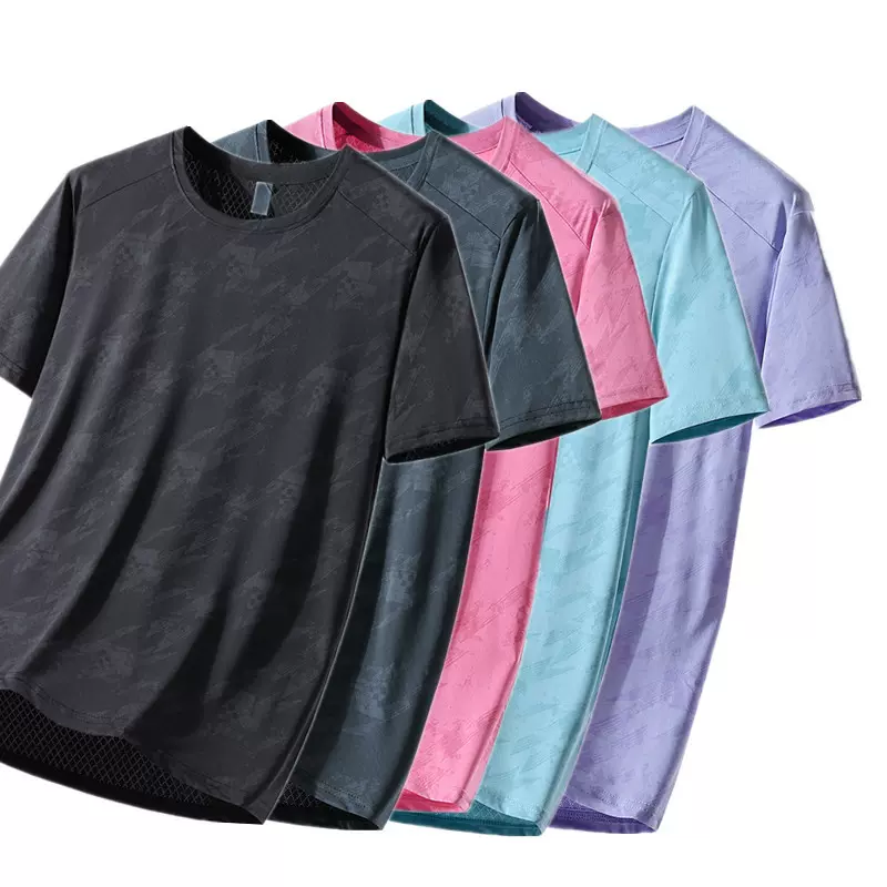 2025夏装新款户外运动速干衣短袖迷彩男T恤健身休闲服冰丝透气女