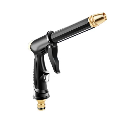 High-Pressure Car Wash Water Gun, Household Spray Gun, Powerful Booster for Car Washing, Car Cleaning Nozzle, Hose, Soft Pipe for Watering Flowers (High pressure car wash water gun) - black-gun