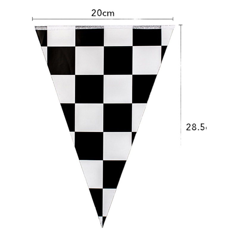 Amazon Blanco y Negro rejilla traje de fiesta de cumpleaños Placa de papel taza de papel de seda decoración de fiesta de cumpleaños carreras de mosaico