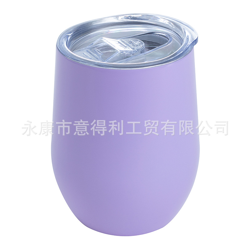 Inventario transfronterizo 12oz taza de huevo de acero inoxidable taza de vacío taza de cáscara de huevo en forma de U taza de vino tinto